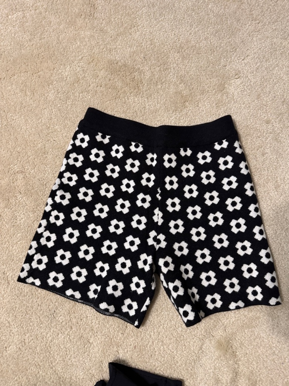 Princess Polly Black and White Floral High Waist Shorts